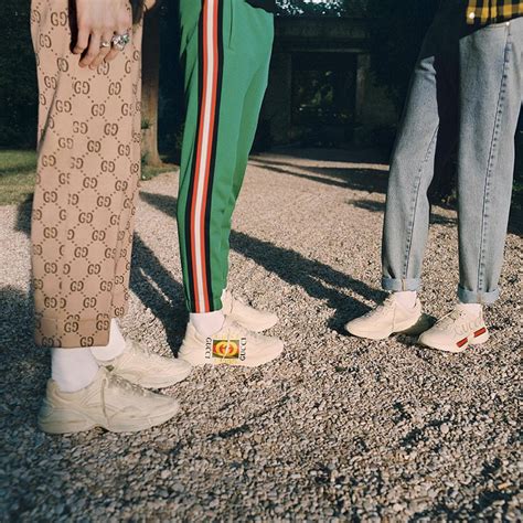 street style gucci rhyton on feet|gucci rhyton jeans style.